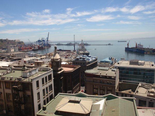 Valparaiso port from above