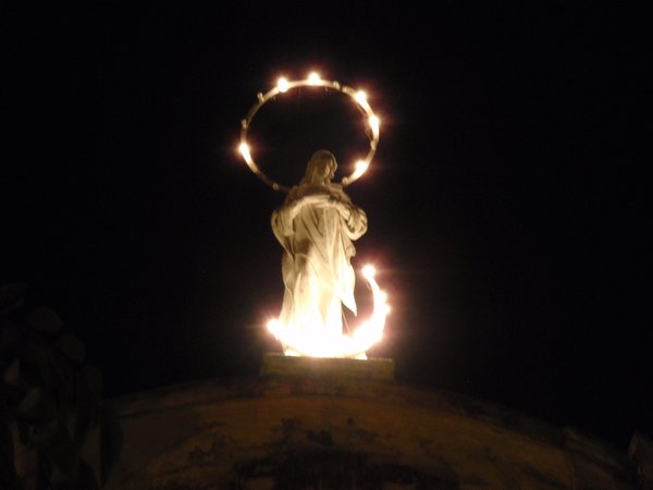Mary by Night, above Leon Cathedral