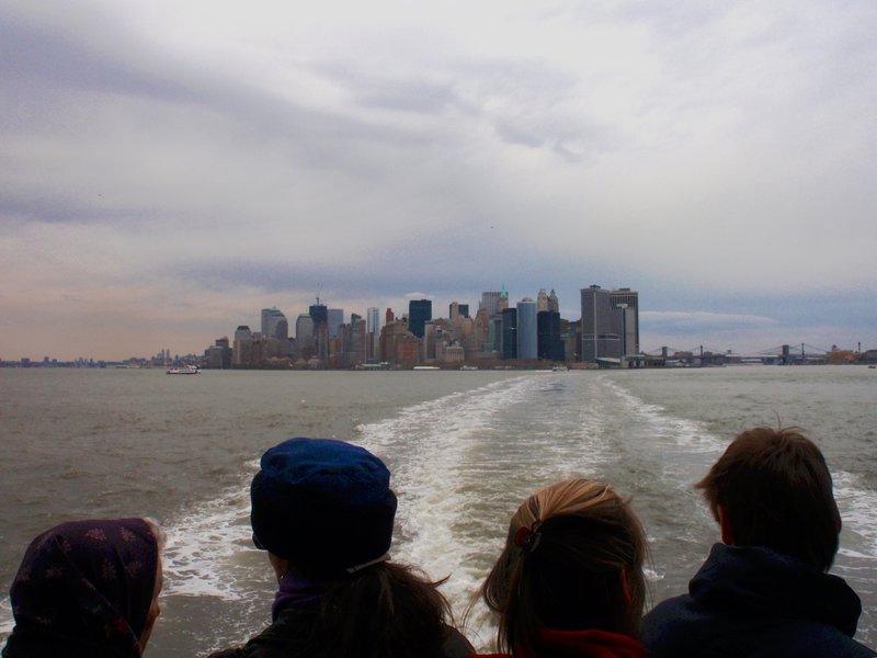 view from the packed Staten Island ferry