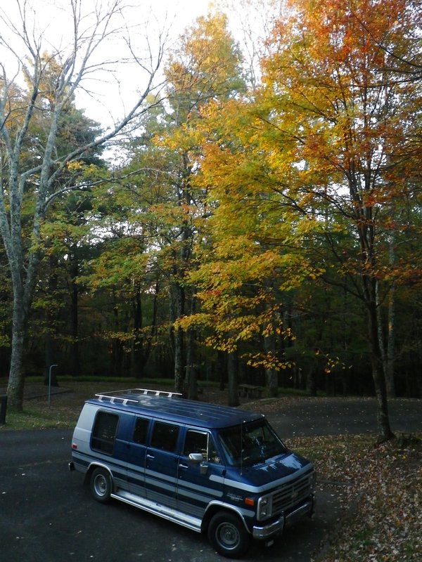 Camping in the fall colours