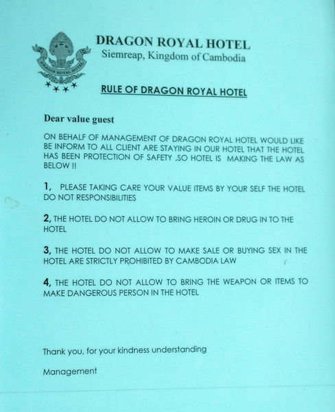 Hotel Rules