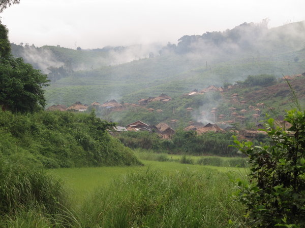 Akha village in early morning