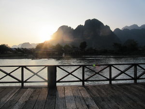 Sunset at Vang Vieng