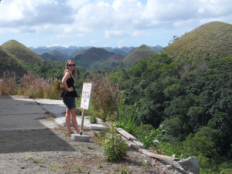 Laura at the chocolate hills