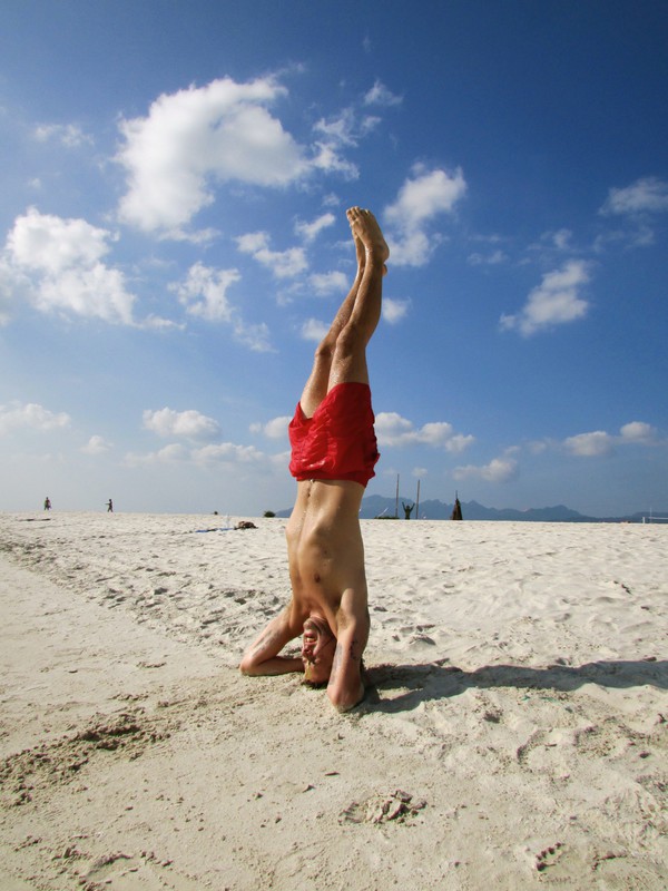 Yoga on Pantai Cenai