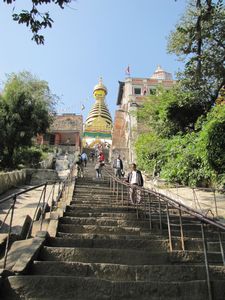 The steps up to the Monkey Temple