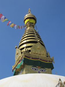 Buddist Stupa at the top of the temple