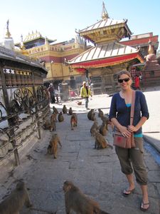 Gemma with a few monkeys