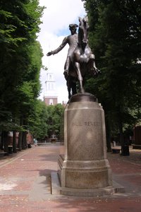 Paul Revere in front of Old North Church