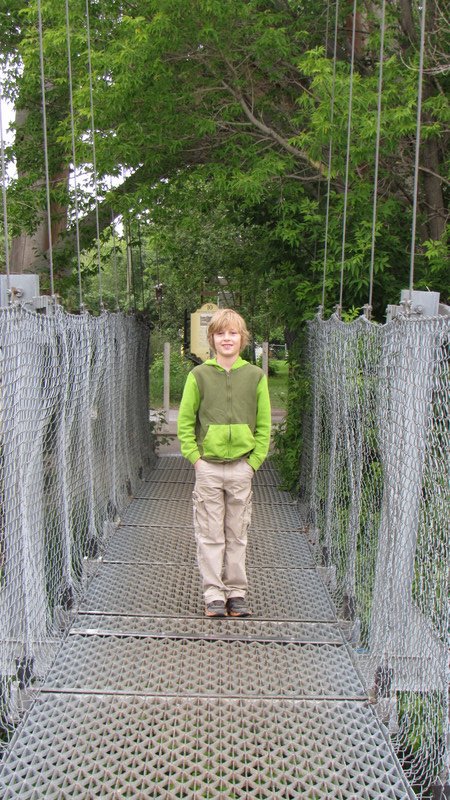Cole on the Star Mine Suspension Bridge