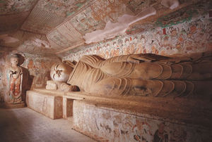 Gepikt van het internet: de liggende Boeddha.