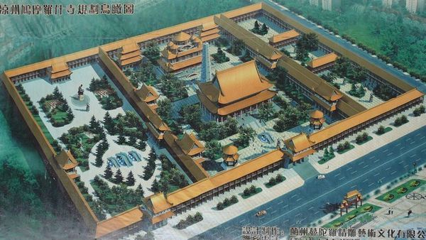 Binnen afzienbare tijd ziet het complex er zo uit. Nu staan er enkel de grote tempel en de pagode.