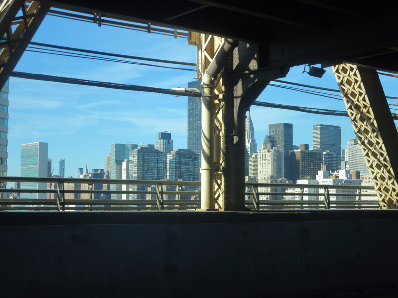 Glimpse of Manhattan from our Uber