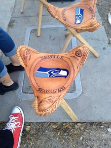 Seahawks regalia at the street fair!