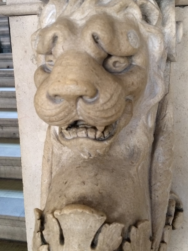 Lion inside the old Post Office building built in 1775