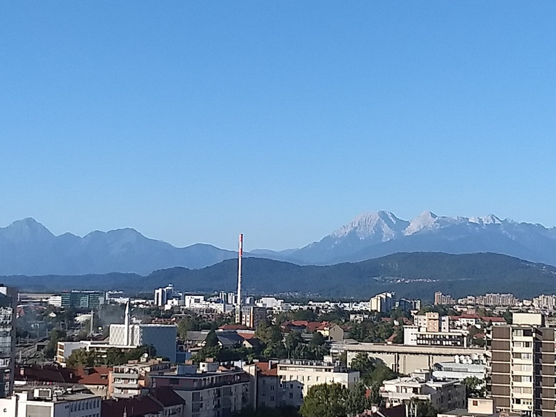 View of the mountains from the terrace