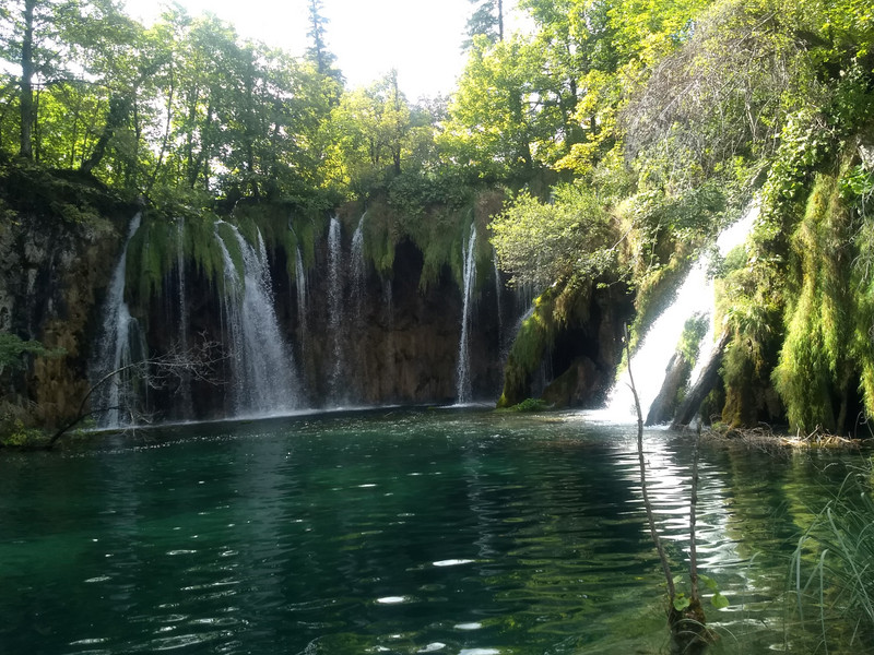 Waterfalls at the upper lake