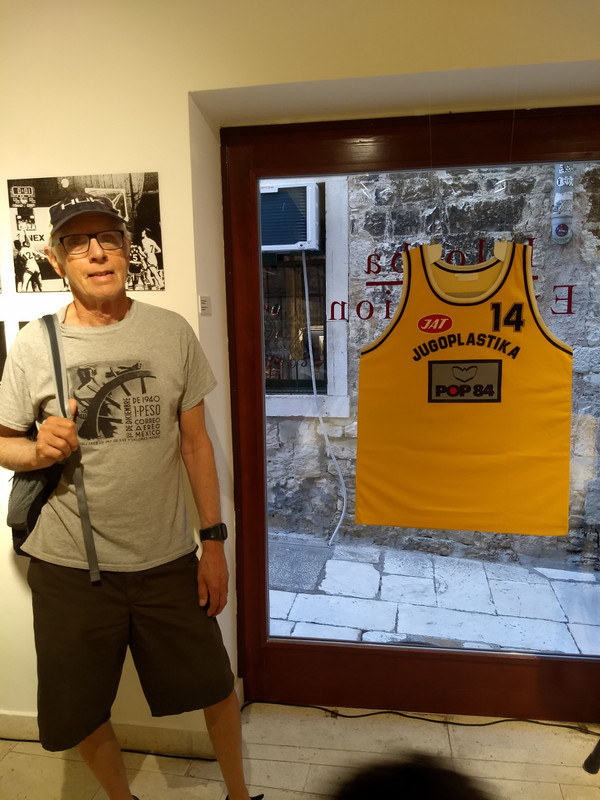 An exhibit on Croatia's famous basketball team Jugoplastika from the 1980s