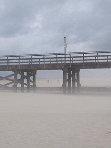 Sand storm on the beach!