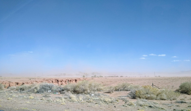 Dust storm in the distance