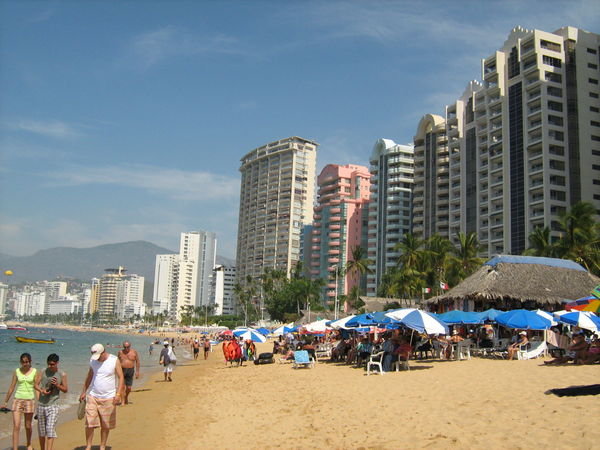 The main beach in Acapulco
