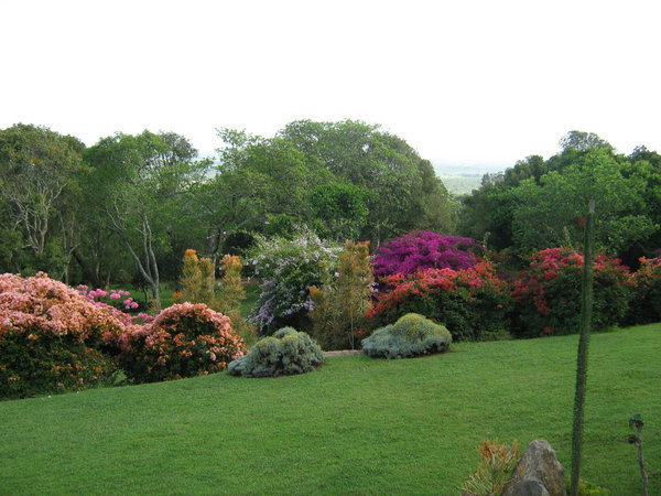 The gardens in front of the country club