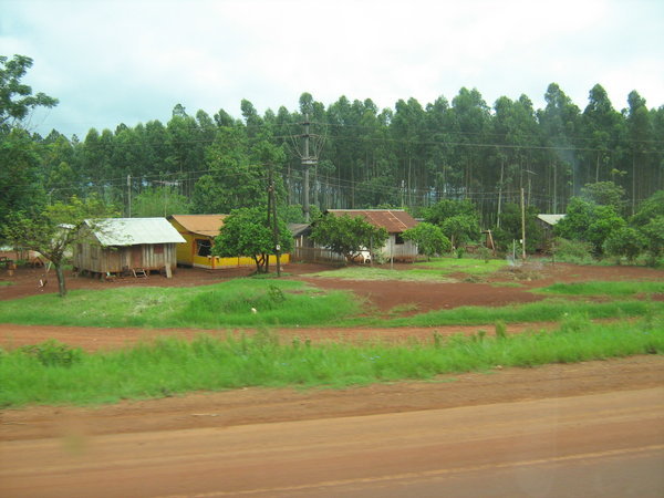 Homes and red earth