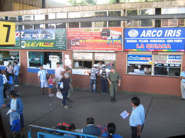 A typical bus station