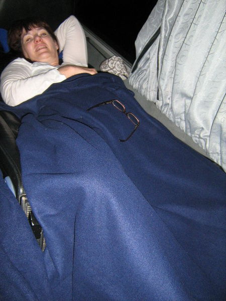 Tucked in bed on the bus from Mendoza to BA