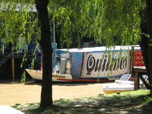 The beer arrives by boat...