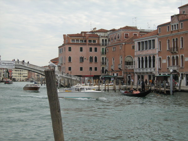 First view of Venice:  Grand Canal from railway station