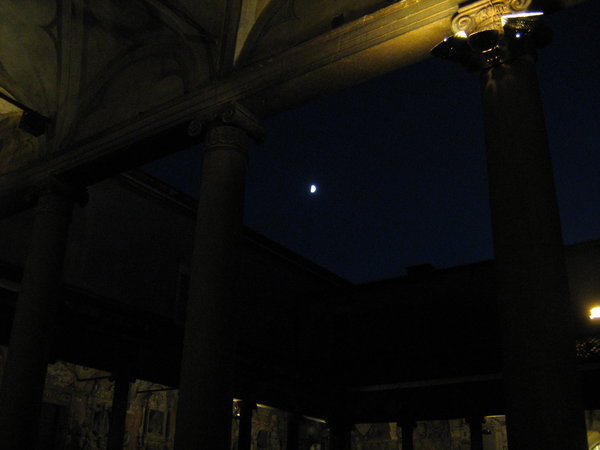 Moon over Courtyard U of Padova