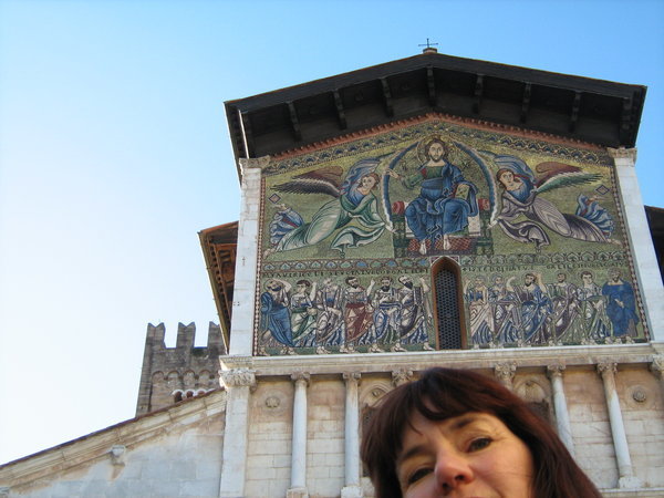 Mosaics on a church