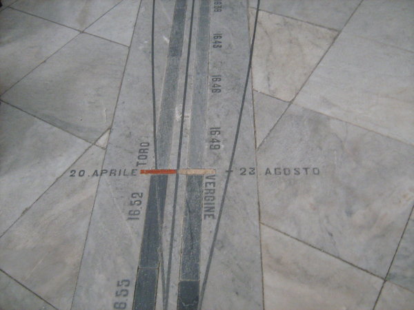 Sundial in Church