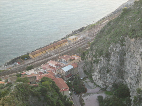 Train station from town, Taormina