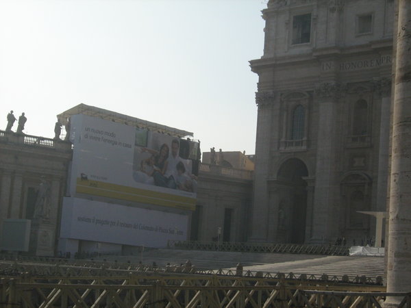 Ad at St Peter's Square