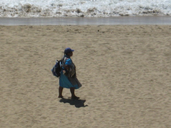 Christina, a beach vendor