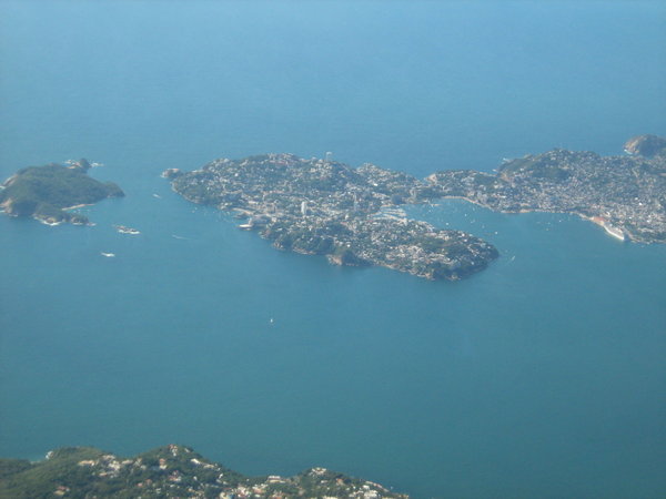 Old Acapulco from the plane