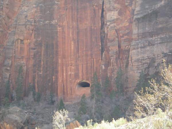Zion:  window in tunnel