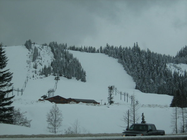 Snow on Snoqulamie Pass
