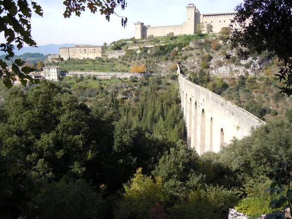 Spoleto from the other side of the Ponte delle Torre