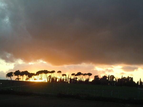 Sunset approaching Citta della Pieve