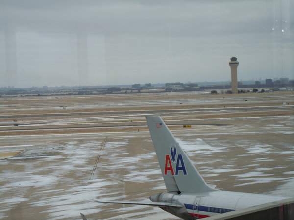 Frozen Dallas airport