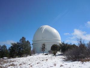 The Palomar Observatory in the snow