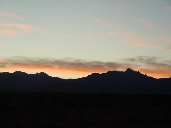Sunset on the road to Phoenix