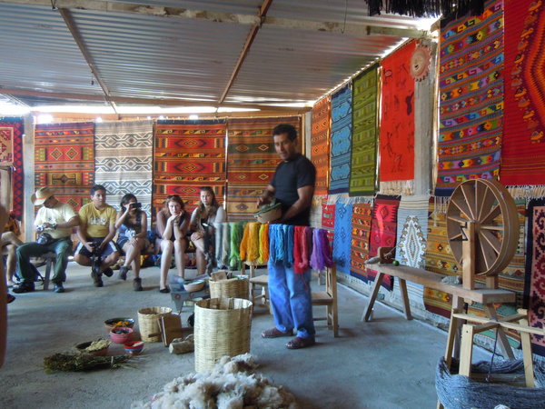 Spinning and dyeing demonstration