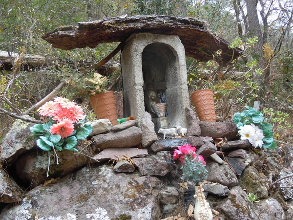Shrine to Mary on trail