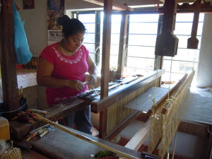 Agostin's wife weaving