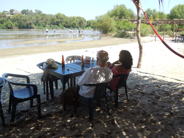Lunch by the river in La Barra