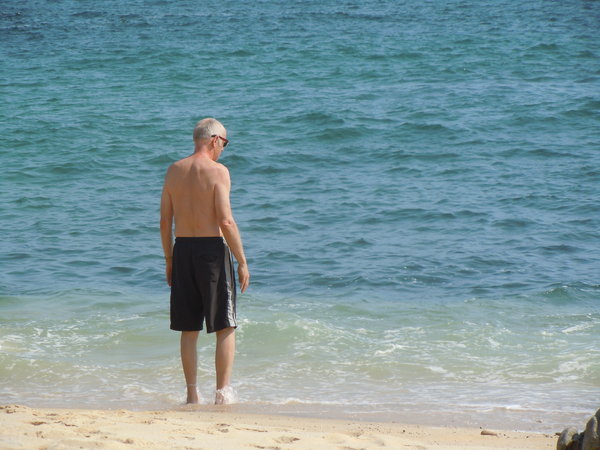 Bill actually going in the water